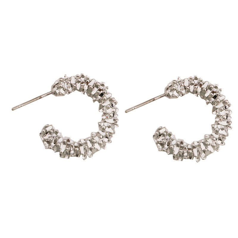 Wholesale small silver metal earrings