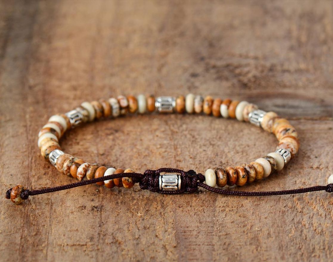 Wholesale Punk Style Agate Bracelet Natural Semi-Precious Stone Unisex Gift Jewelry Accessory