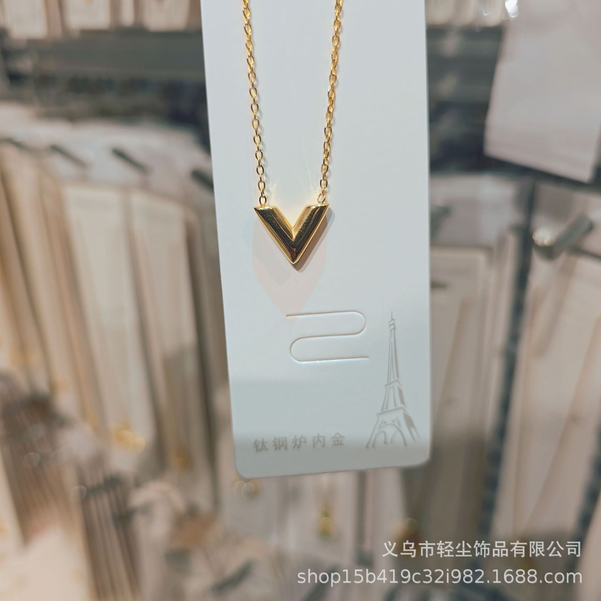 Wholesale Minimalist  High End Stainless Steel Clavicle Necklace