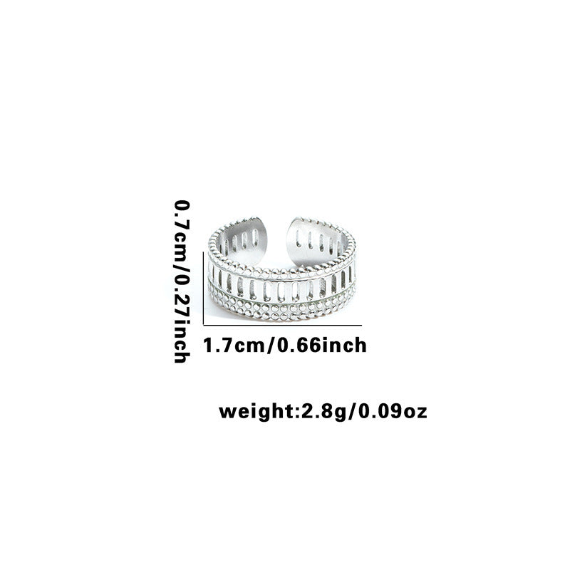 Wholesale Geometric Snake Line Retro Titanium Steel Ring,  Jewelry Accessory for Women