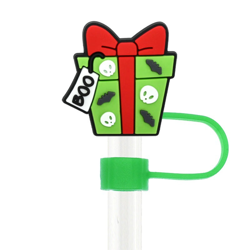 Wholesale  Random 100pcs Cartoon   10mm PVC Soft Straw Tube Cap