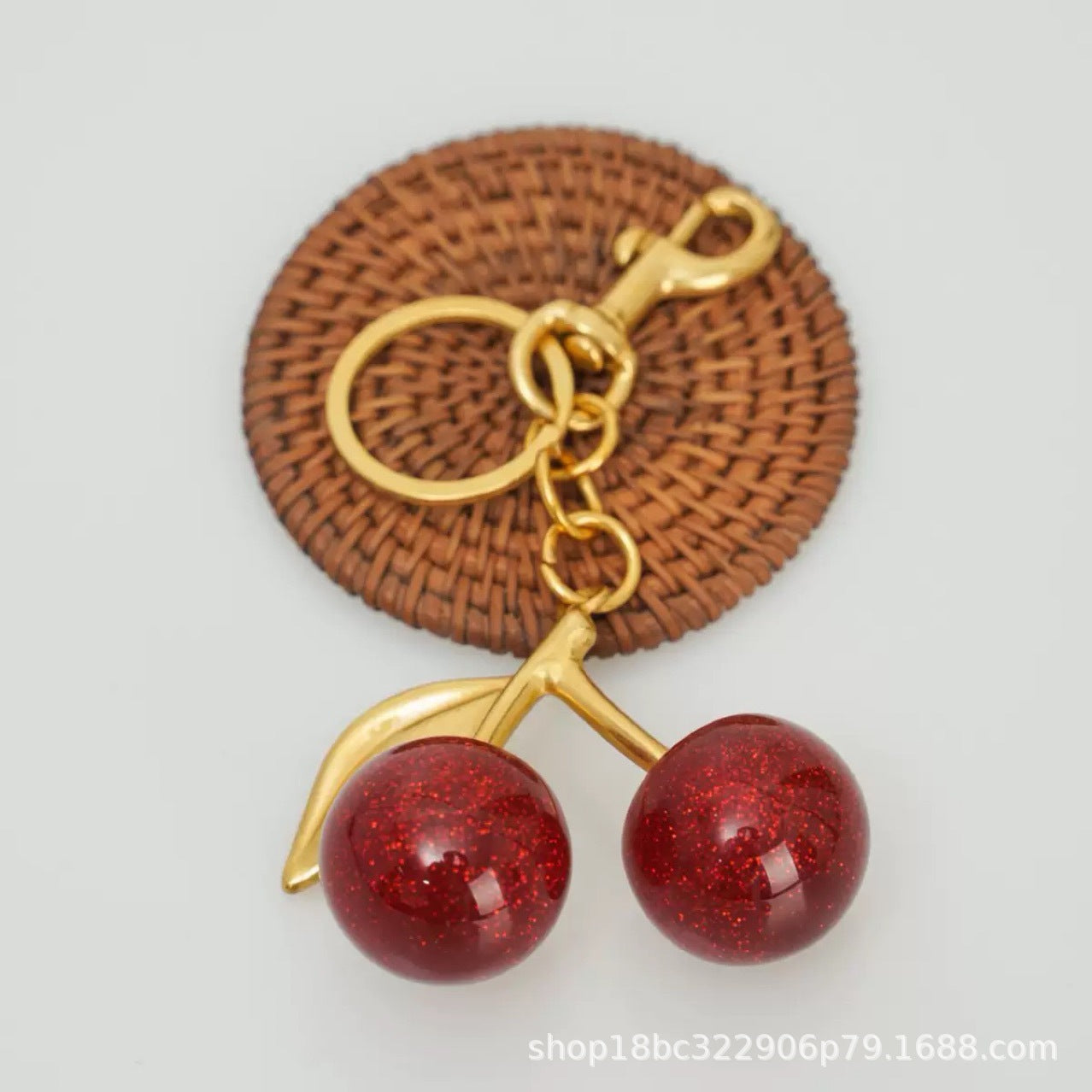 Wholesale Cherry Keychain Acrylic Fashion Accessory Sweet Girl Style Bag Charm