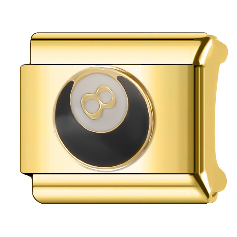 Wholesale Italian Charm Bracelet 9mm DIY Splicing Gold Plated Series Stainless Steel Composable Bracelet