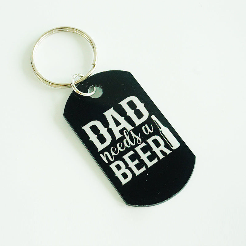 Wholesale 2pcs Father's Day Wine Lover Beer Red Wine Quit Alcohol Acrylic Keychain ACC-KC-HY023