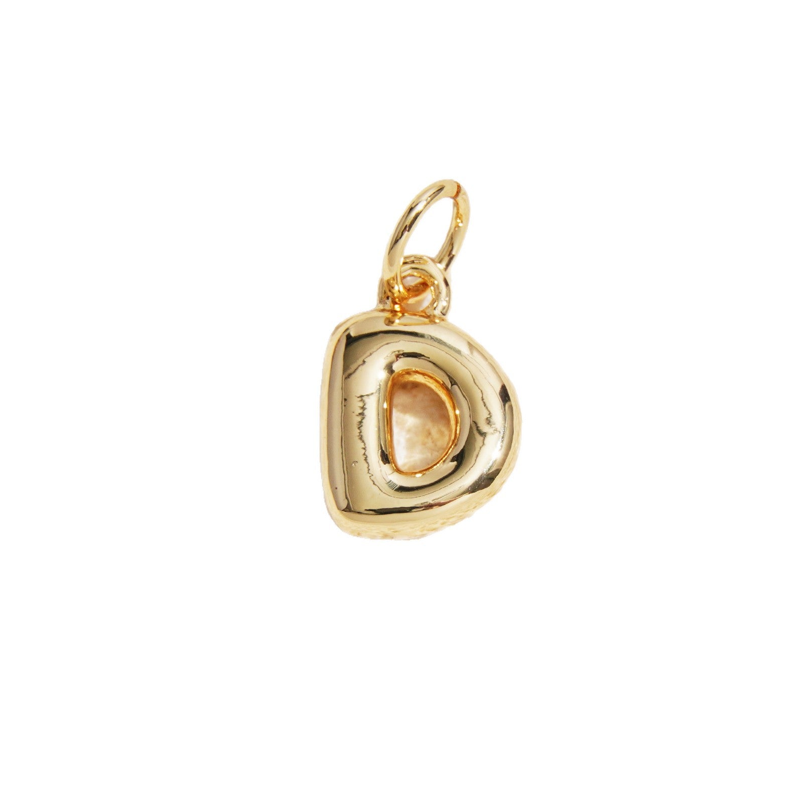 Wholesale5pcs DIY Copper Jewelry Charms— Gold-Tone Letter Series