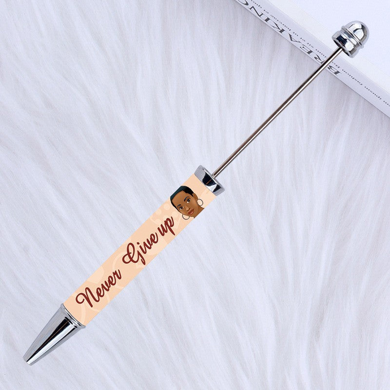 Wholesale Beadable Pens Flower Film Transfer Cartoon Sticker Bead Pen Sublimation Printing Pattern DIY Bead Pen ACC-PN-CY008