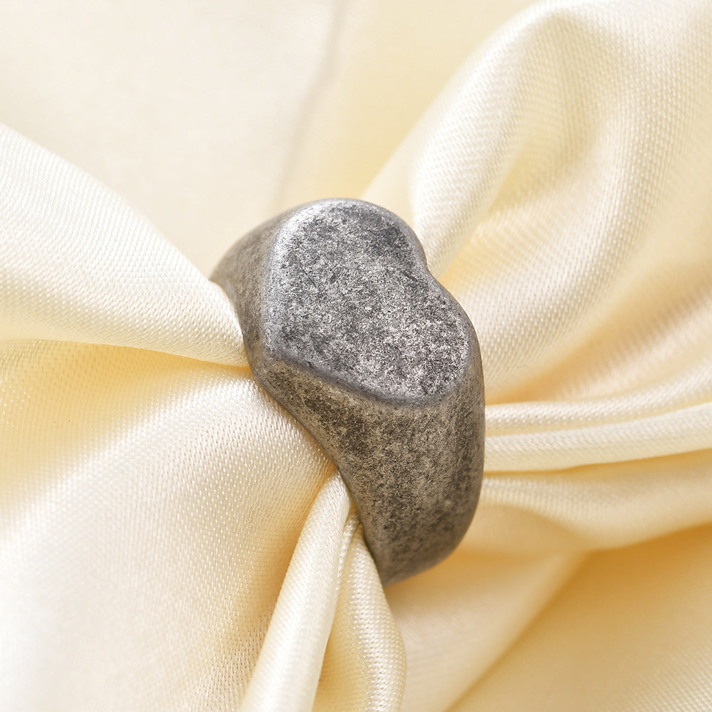 Wholesale  Titanium Steel Men's Heart Ring