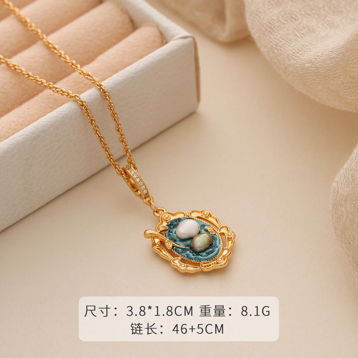 Wholesale  Oil Painting Necklace Light Luxury  Collarbone Chain