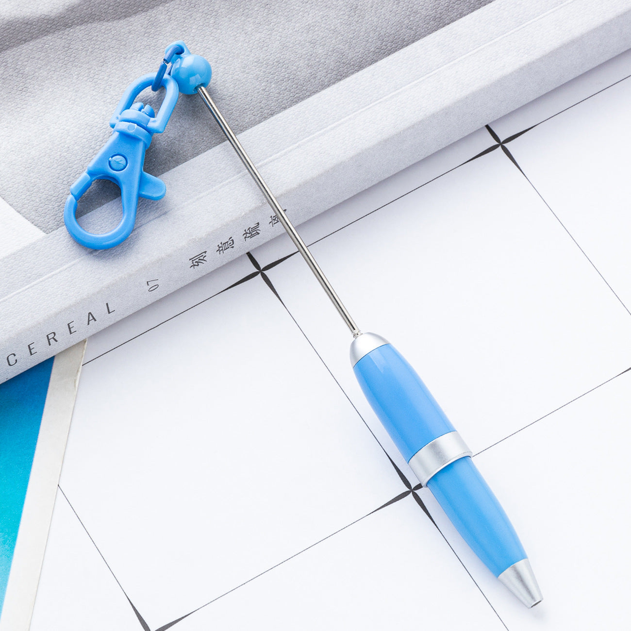 Wholesale Beaded Pen Printable Logo Short Portable  Pen