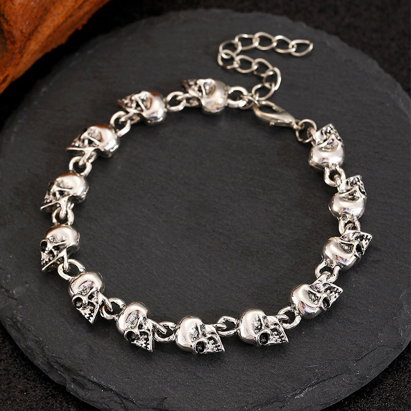 Wholesale Alloy vintage skull bracelet