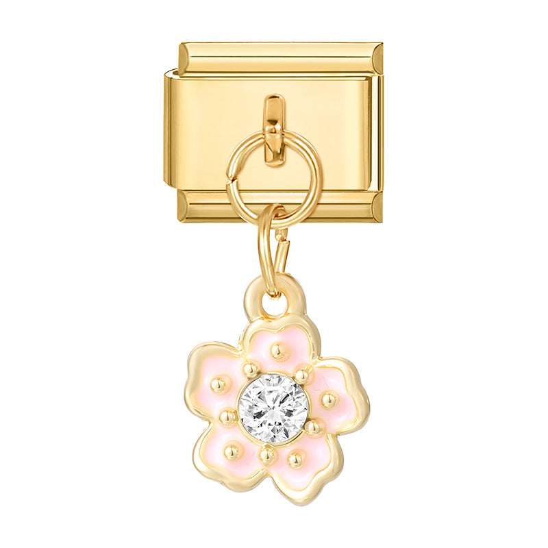 Wholesale 9mm Italian Charm Starter Bracelets DIY Butterfly Fish Pendant Stainless Steel Composable Bracelet