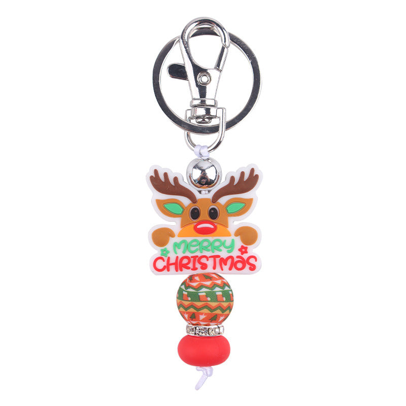 Wholesale Christmas DIY Accessories Silicone Beaded Keychains ACC-KC-GuangTian093