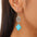 Wholesale  bohemian Retro ethnic style turquoise dangle earrings