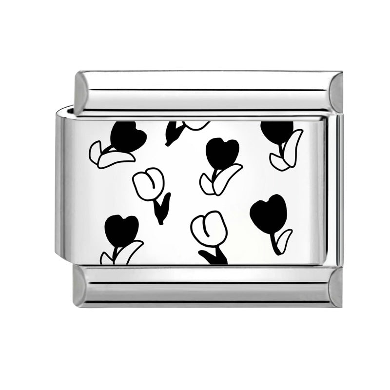 Wholesale Italian Charm Bracelet 9mm DIY Splicing Cute Creative Stainless Steel Composable Bracelet