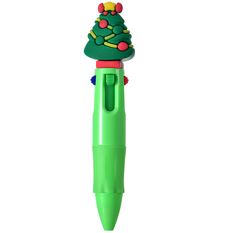 Wholesale Cute cartoon Christmas four-color ballpoint pen