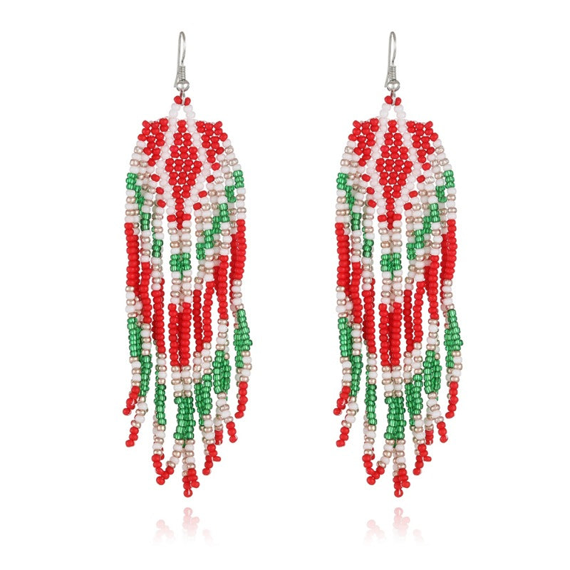 Wholesale Christmas tassels Bohemian earring