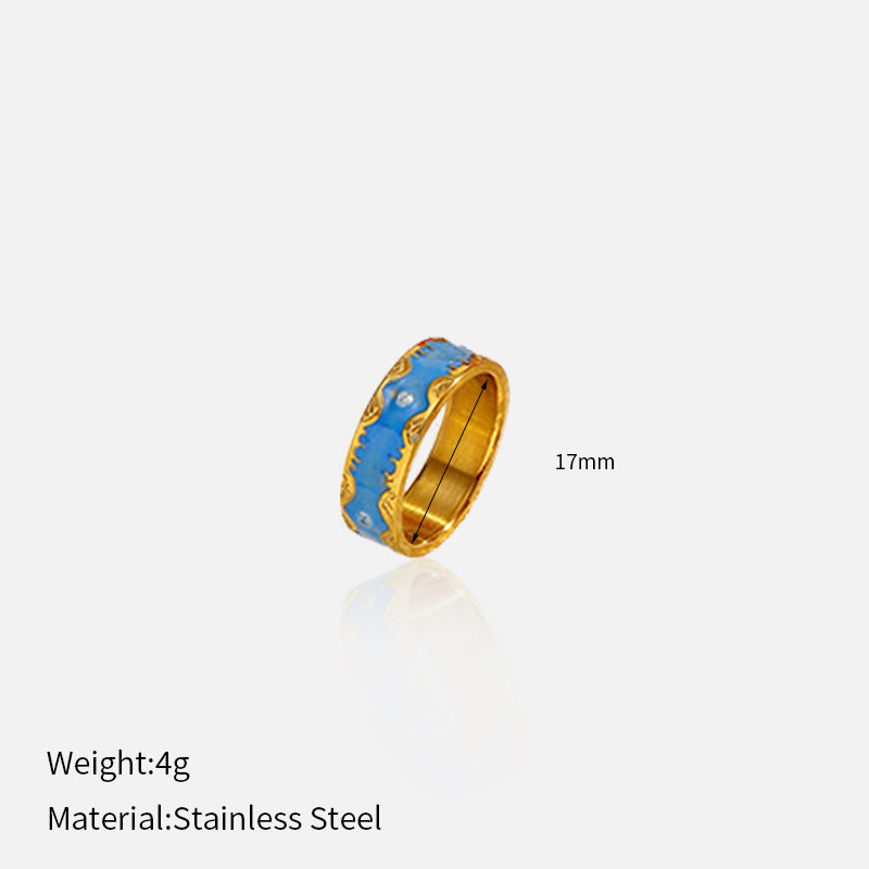 Wholesale exquisite and sophisticated stainless steel ring