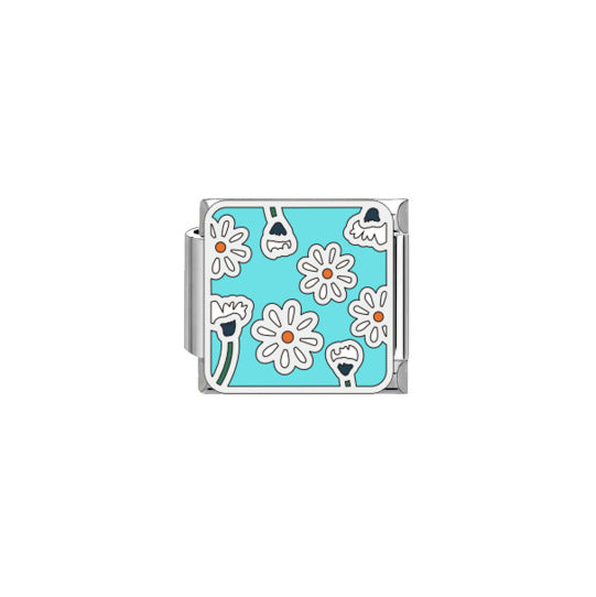 Wholesale New Floral Series Italian Modular Bracelet - DIY Interlocking Template Jewelry