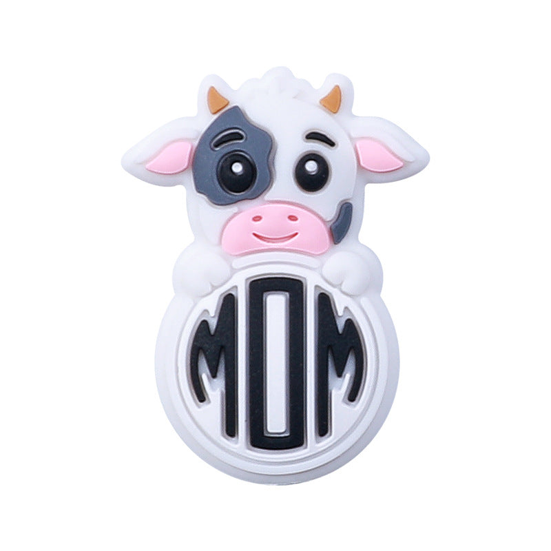 Wholesale 20pcs MOM Cow Dog Silicone Beads Focal Beads ACC-BDS-HCX006