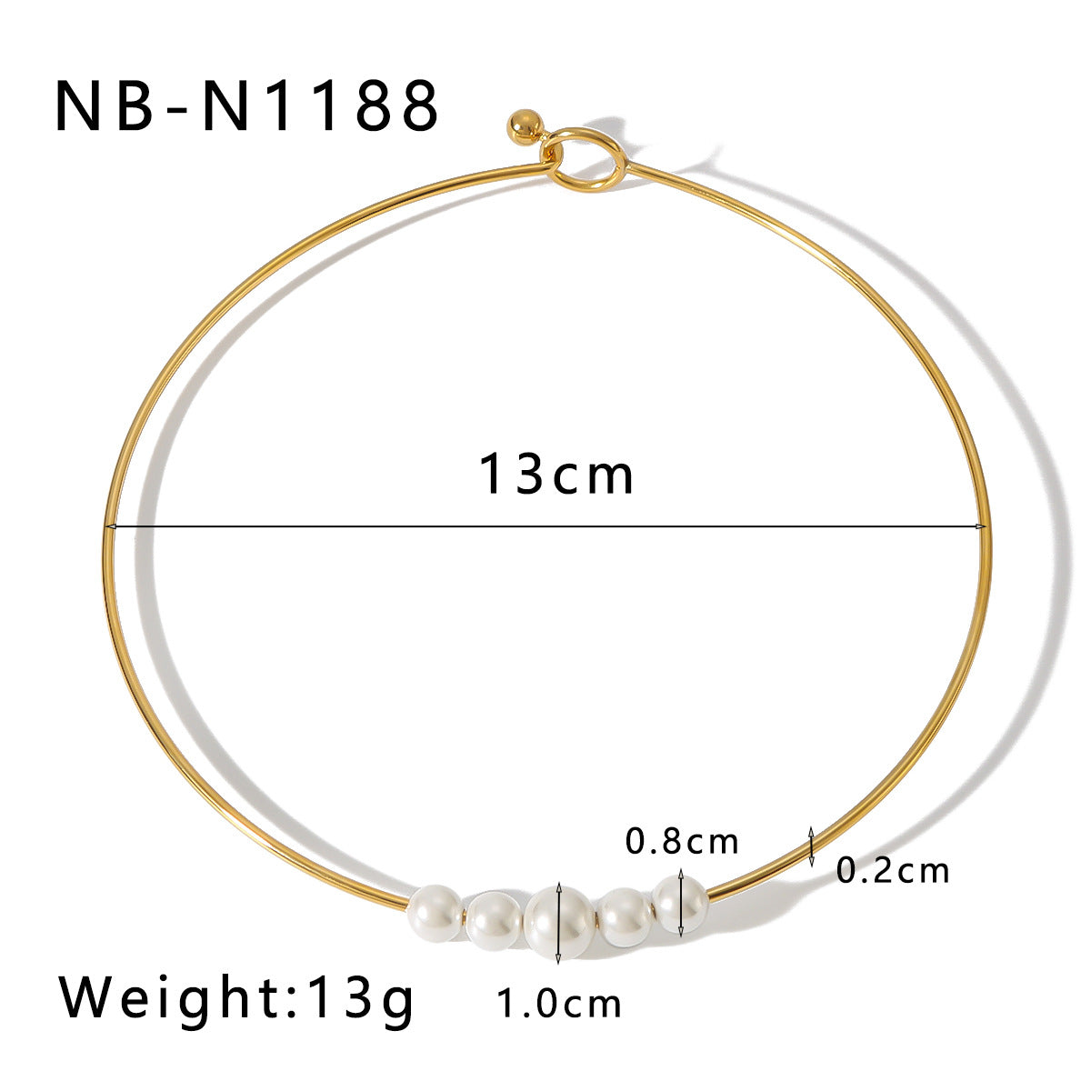 Wholesale  Stainless Steel Plated 18K Gold Collar Wavy Sunflower Bow Pearl Necklace