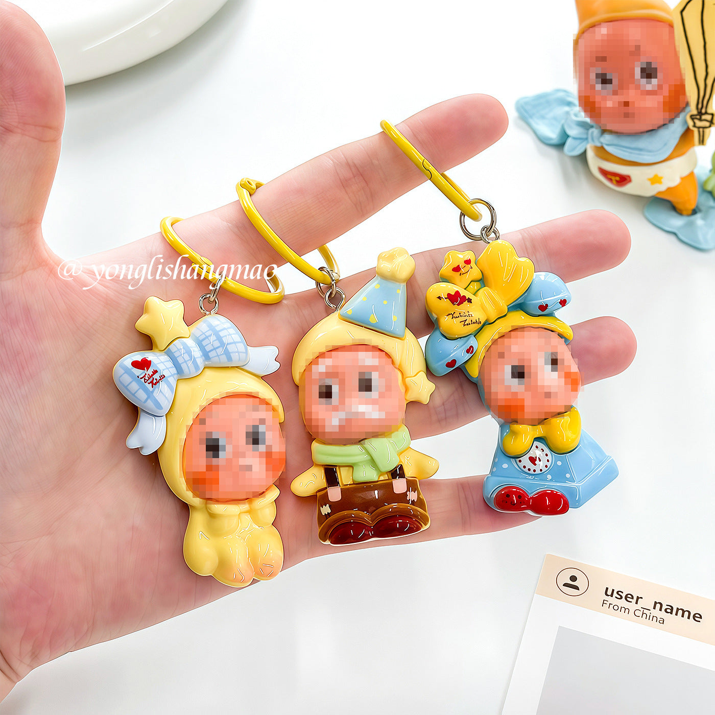 Wholesale Trendy Plastic Resin Star Keychain Bag Charm Gift for Students