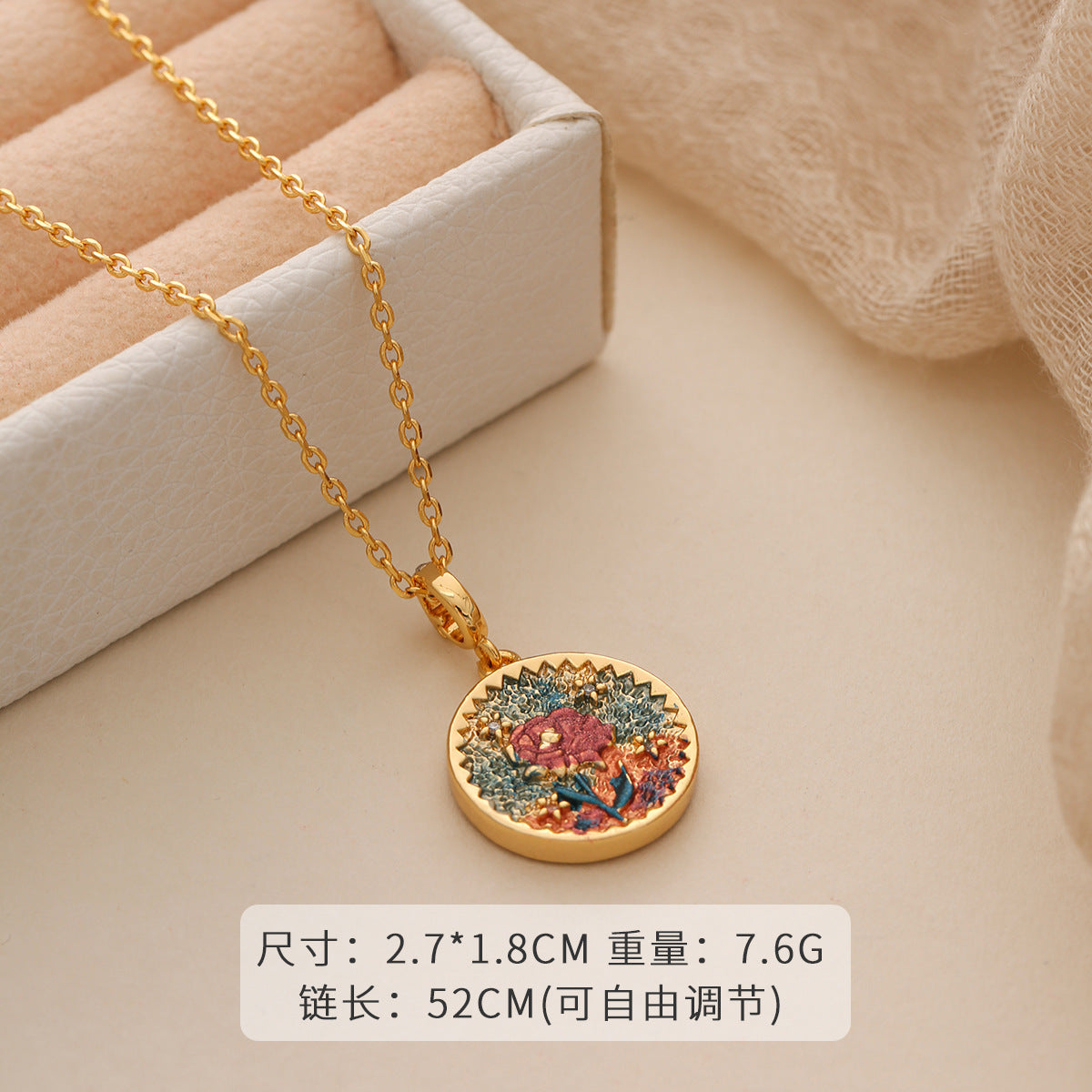 Wholesale  Oil Painting Necklace Light Luxury  Collarbone Chain