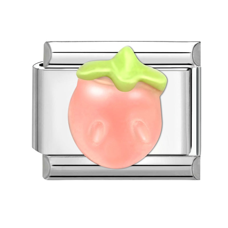 Wholesale 9mm Italian Charm Starter Bracelets DIY Fruit Series Stainless Steel Composable Bracelet