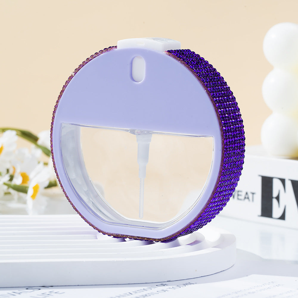 Wholesale 35ml round alcohol spray bottle keychain