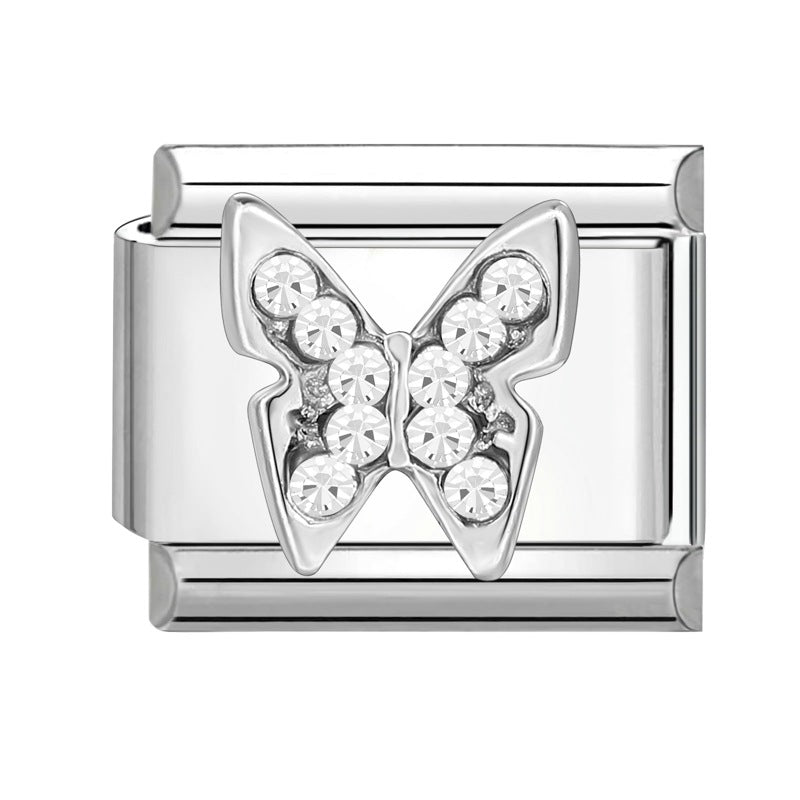 Wholesale Italian Charm Bracelet 9mm DIY Splicing Removable Stainless Steel Insect Series Composable Bracelet