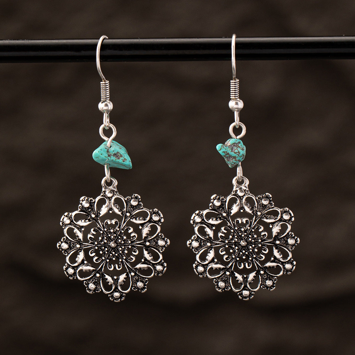 Wholesale  Retro Western Turquoise Earrings