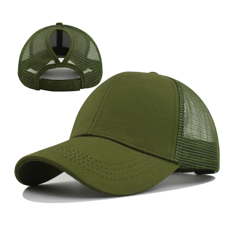 Wholesale Stylish Leopard Print Baseball Cap with Ponytail Hole,  Women' s Mesh Adjustable Hat