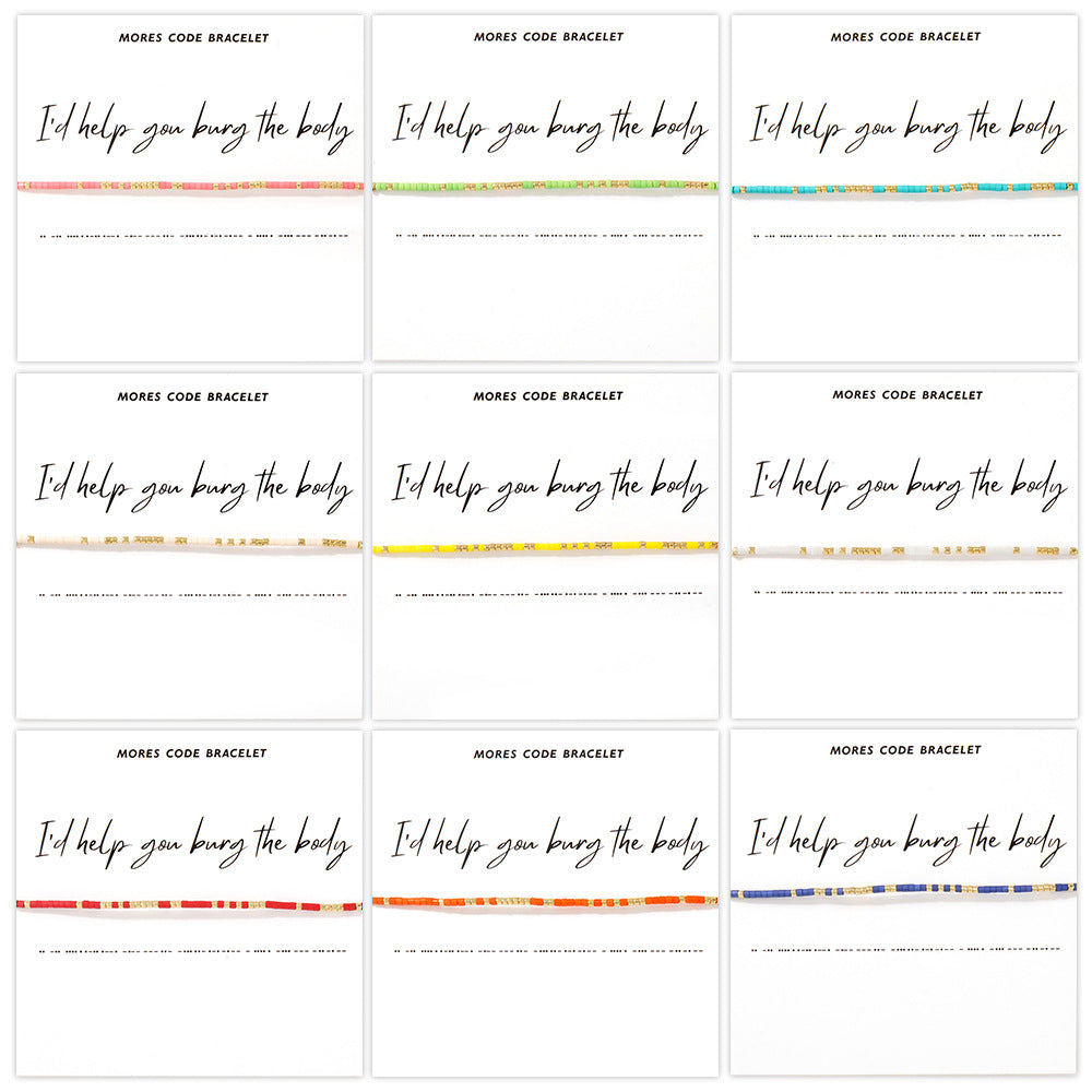 Bracelet fin Bohemian Morse Code en gros