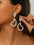 Wholesale Full Diamond Earrings  Geometric Drop Earrings
