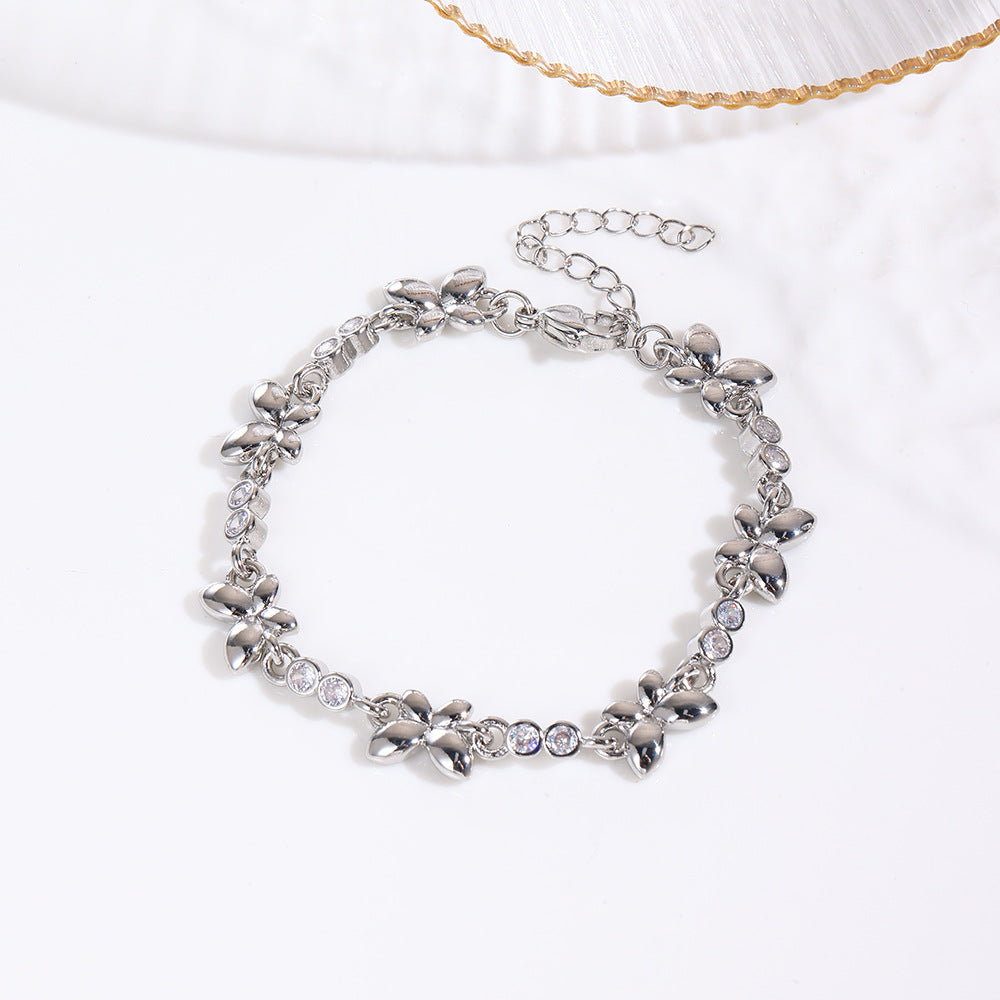 Wholesale Full Zircon Butterfly Bracelet Jewelry