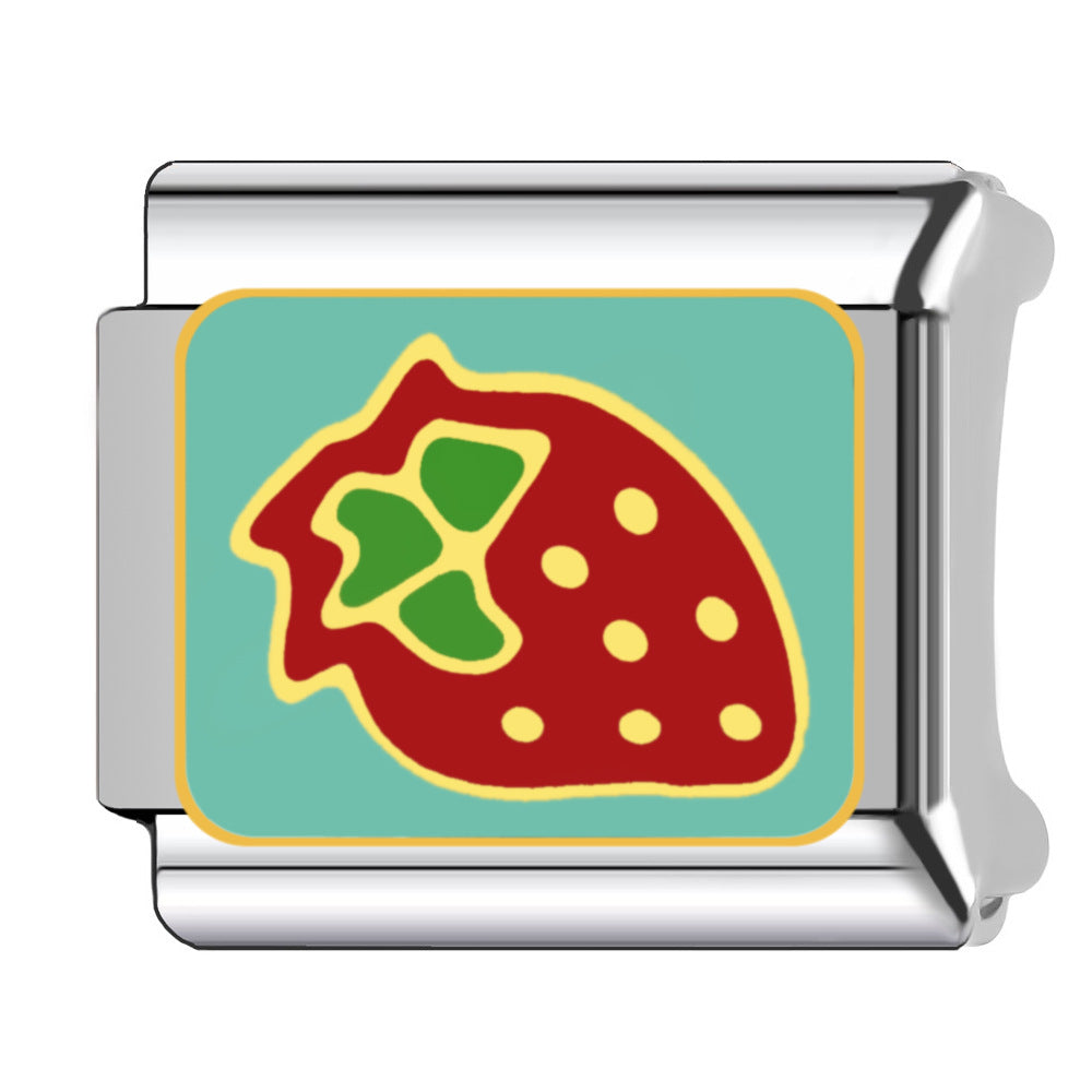 Wholesale  Italian Charm Bracelet 9mm DIY  fruit cherry Creative Stainless Steel Composable Bracelet