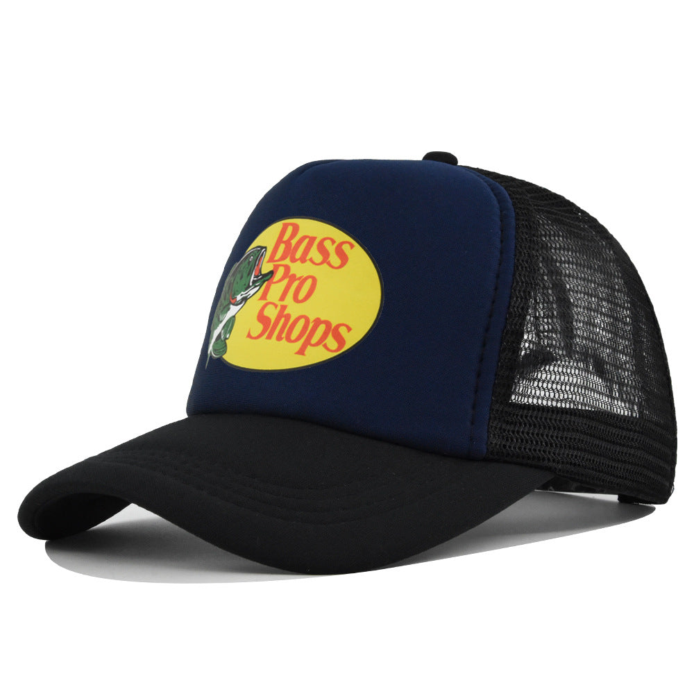 Wholesale Printed fish silk screen cap summer net Hat