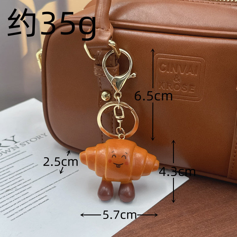 Wholesale Food Alkaline Water Bread Bag Pendant Keychains