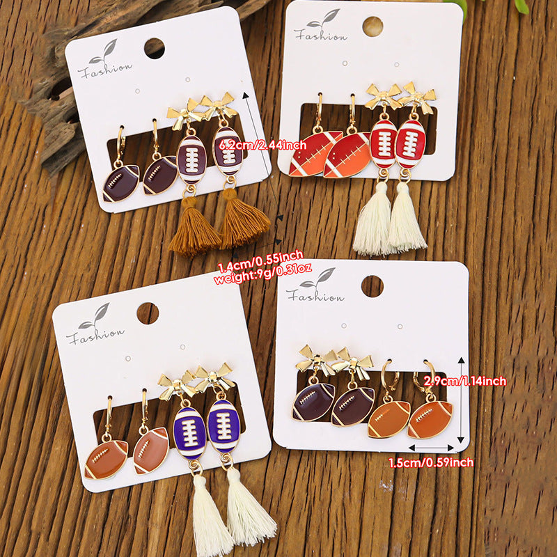 Wholesale Super Bowl themed earring set