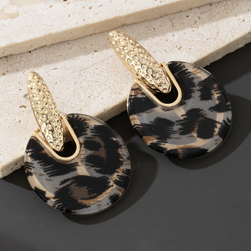 Wholesale  acrylic leopard earrings