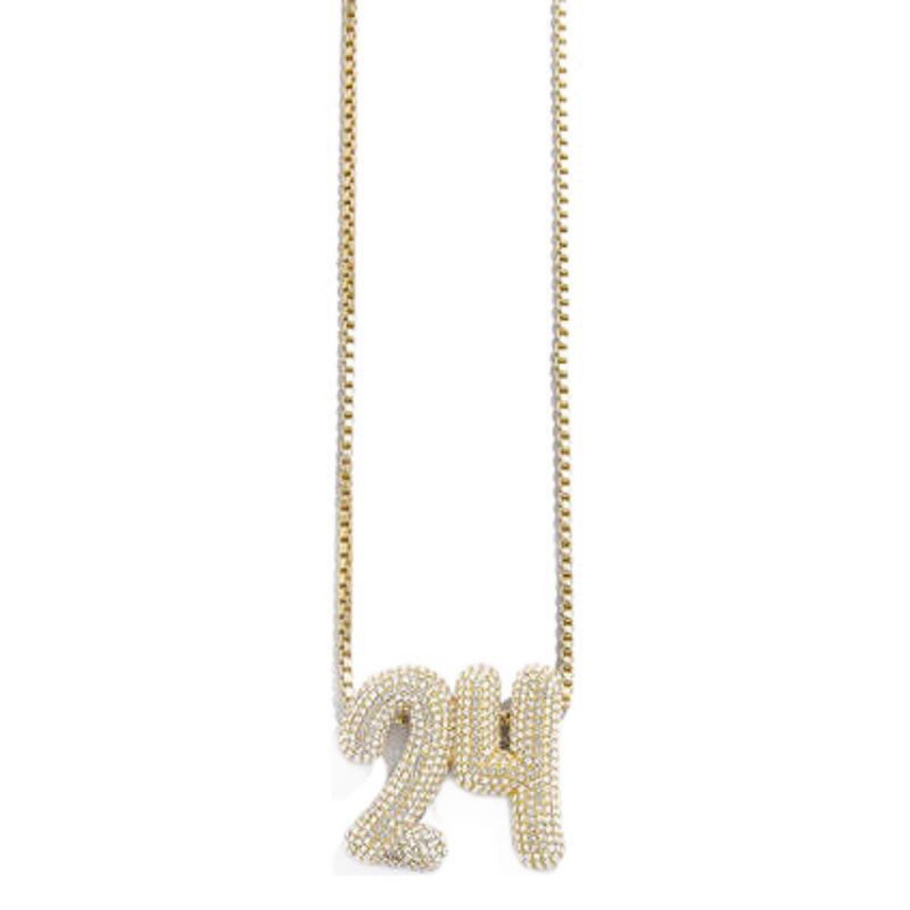 Wholesale Lucky number bubble necklace 26 English letters necklace