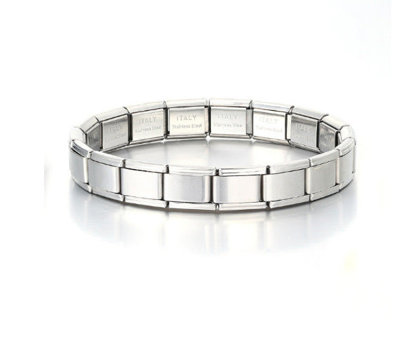 Wholesale Italian Charm Bracelet 9mm DIY Splicing Creative Pattern Stainless Steel Composable Bracelet