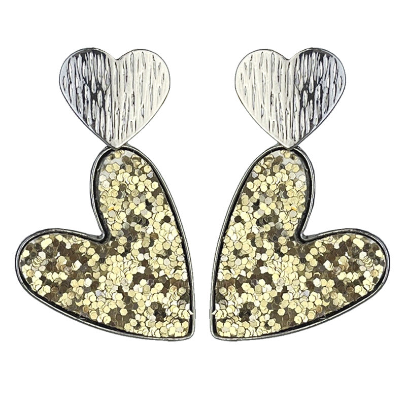 Wholesale 2 Pairs/pack Valentine's Day Double Heart Symmetrical Earrings ACC-ES-HY204