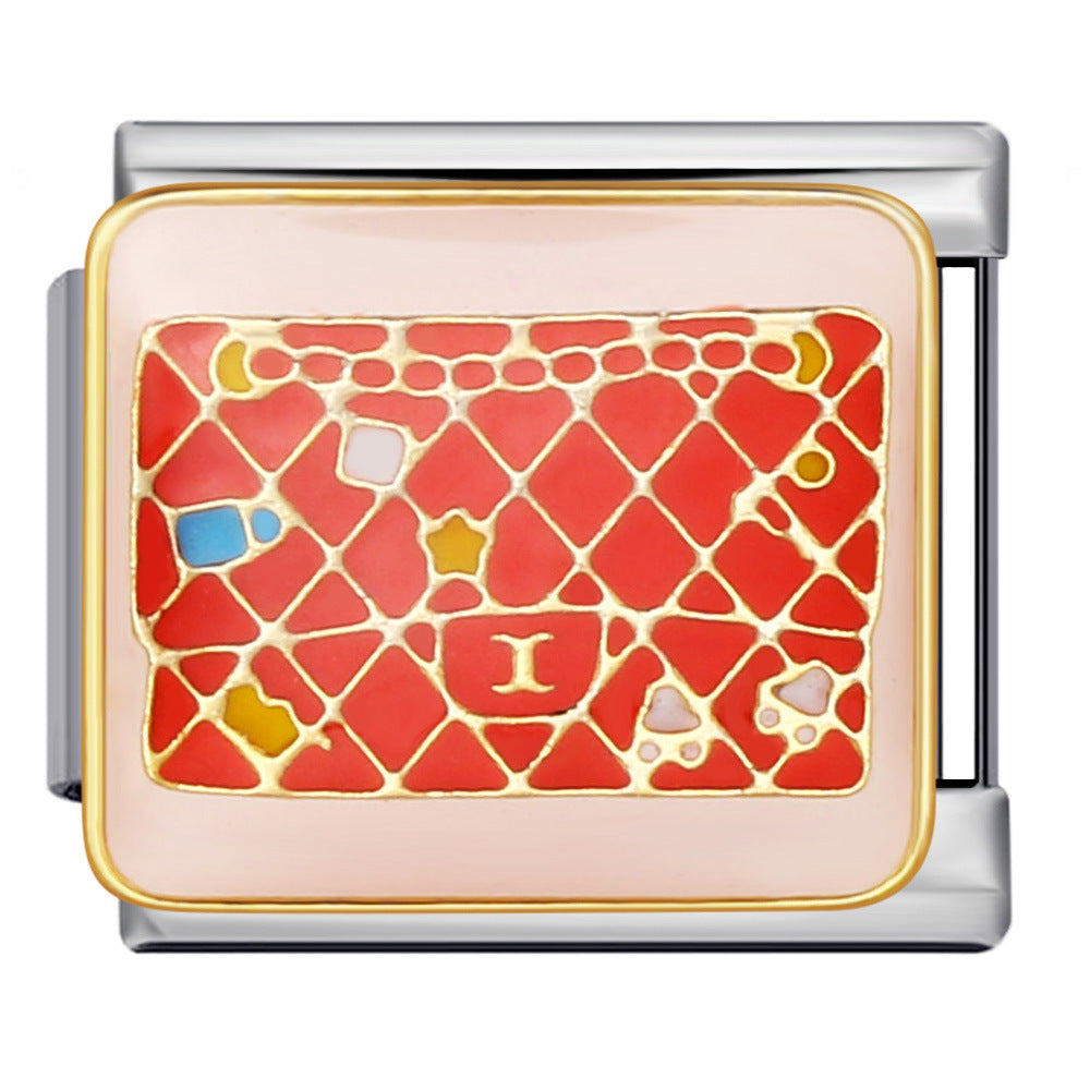 Wholesale Italian Charm Bracelet 9mm DIY Splicing Removable Exquisite Bag Stainless Steel Composable Bracelet