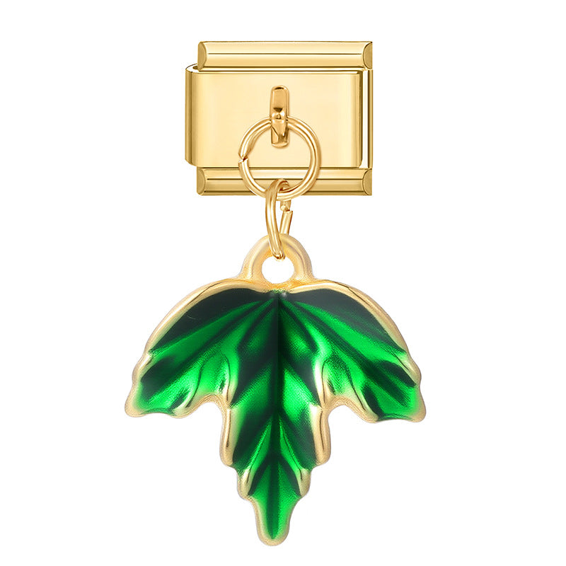 Wholesale 9mm Italian Charm Starter Bracelets DIY Flower Pendant Stainless Steel Composable Bracelet