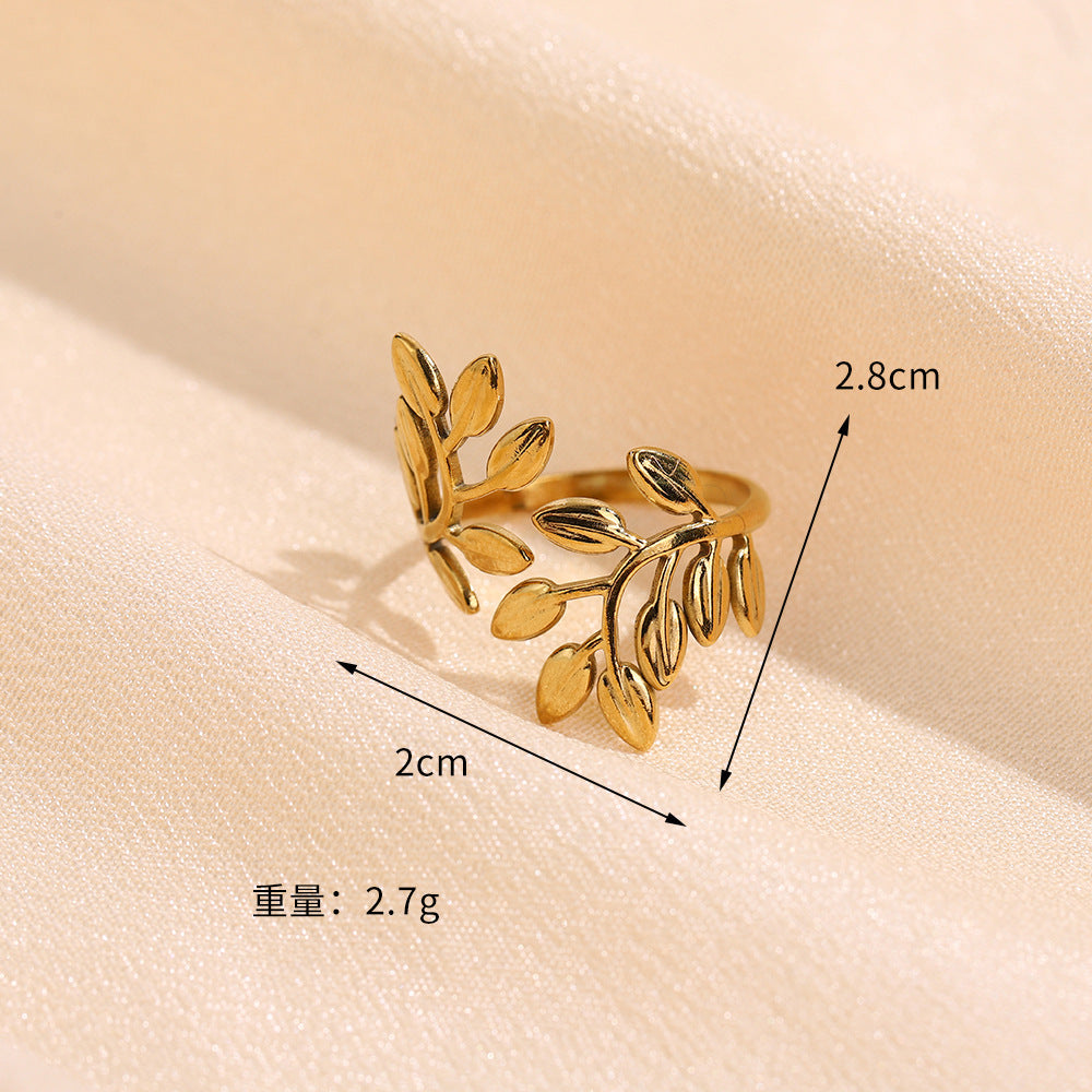 Wholesale Light Luxury Style Geometric Titanium Steel Ring - Fashion Jewelry Accessory for Gift or Boutique Resale