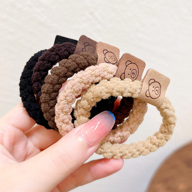 Wholesale Bear Hair Band Twist Braided Hair Rope High Elasticity Hair Scrunchies ACC-HS-Shenb005