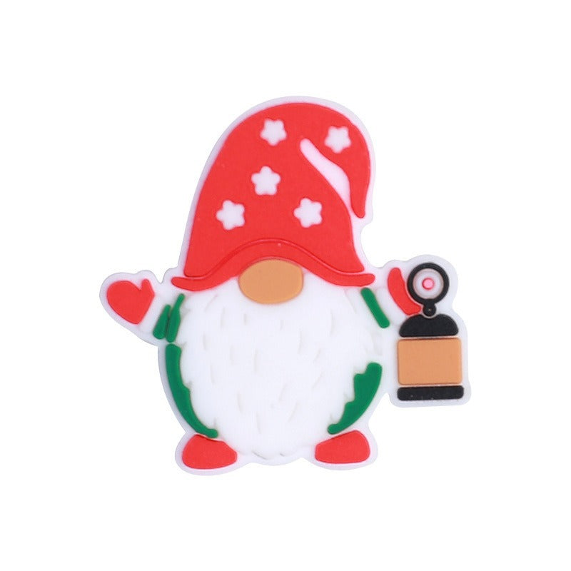 Wholesale 20pcs Christmas Santa Elk Silicone Focal Beads DIY Beaded Pen Accessories ACC-BDS-RongFa020