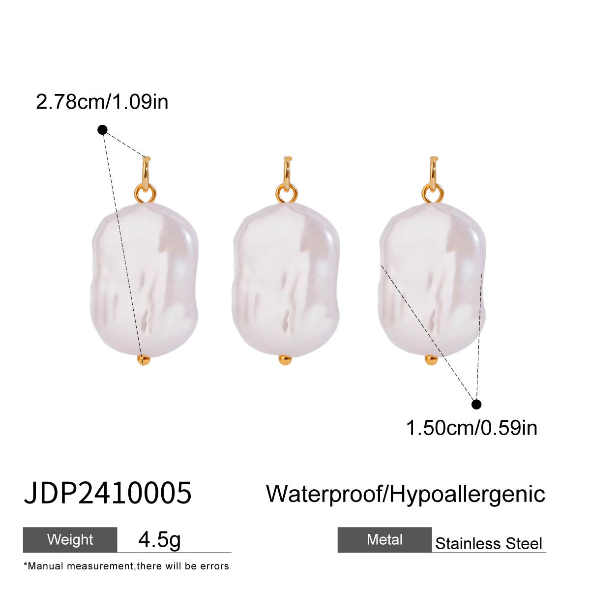 Wholesale Stainless Steel Pearl Necklace Accessories Jewelry Accessories