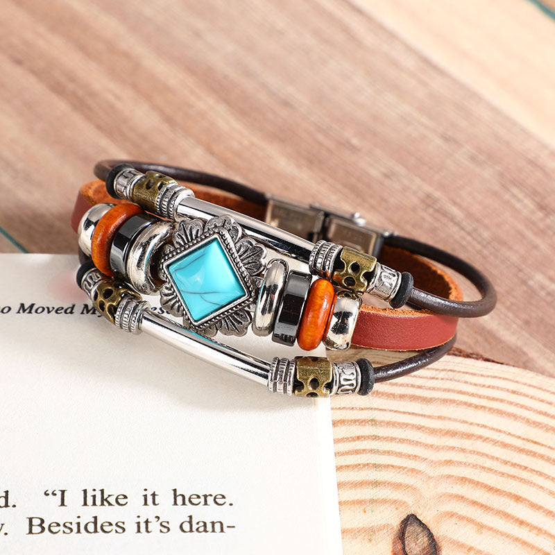 Wholesale Bohemian Turquoise Alloy Bracelet ACC-BT-Luany001