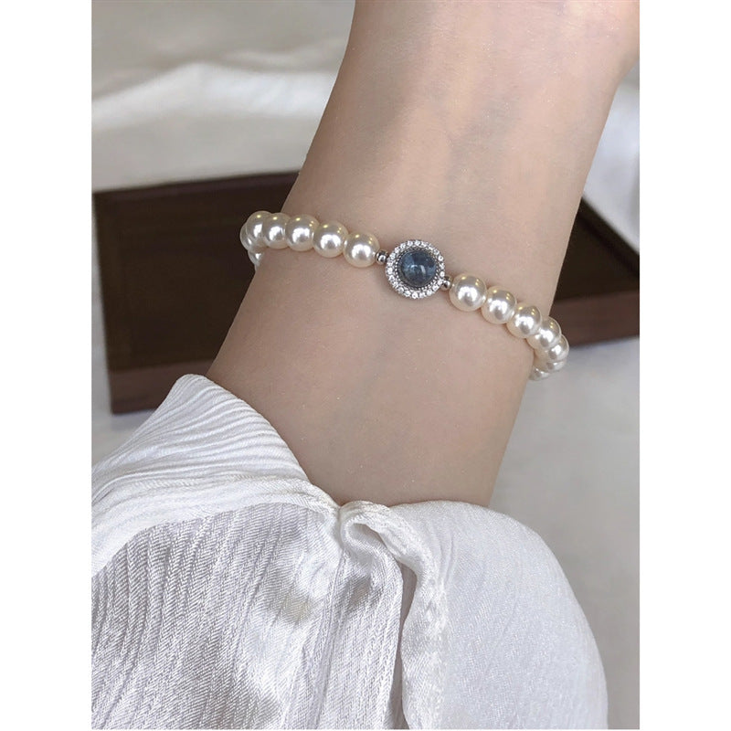 Wholesale  silver pearl bracelet light luxury bracelet